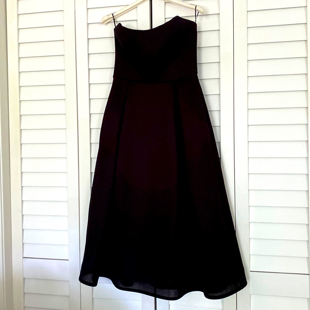NICHOLAS black midi strapless dress 2
